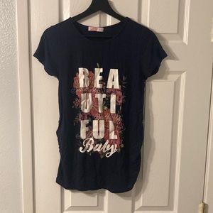 Navy Maternity T Shirt